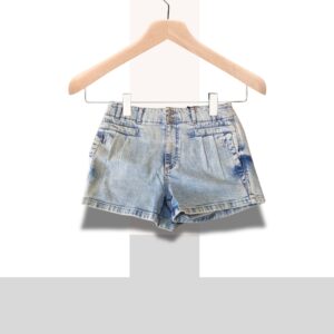 Light Wash Denim Shorts – Casual Hipster Jean Shorts with Pockets(Size UK12)